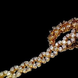 5 carat diamond gold bracelet new